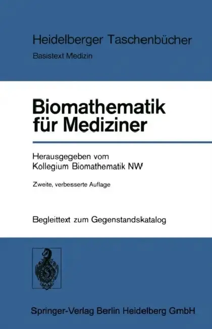 Cover of Biomathematik Für Mediziner