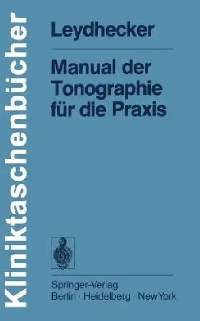 Cover of Manual Der Tonographie Für Die PRAXIS
