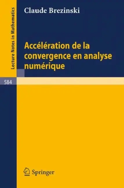 Cover of Acceleration de la Convergence En Analyse Numerique