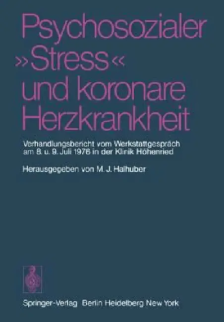 Cover of Psychosozialer "Stress" Und Koronare Herzkrankheit