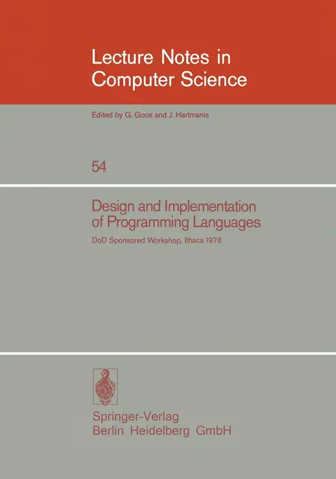 Cover of Design and Implementation of Programming Languages