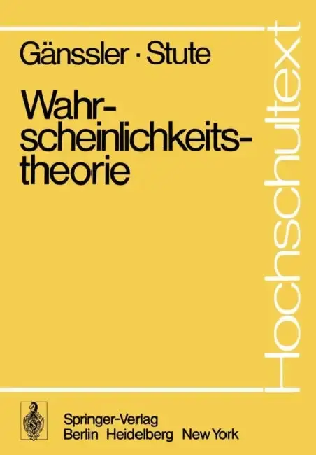 Cover of Wahrscheinlichkeitstheorie