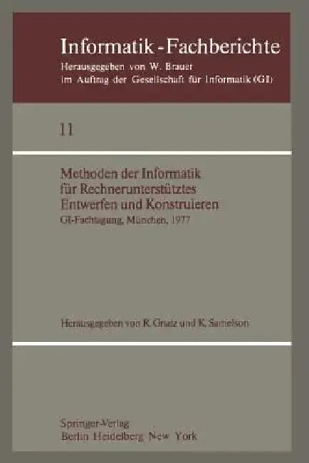 Cover of Methoden Der Informatik Für Rechnerunterstütztes Entwerfen Und Konstruieren