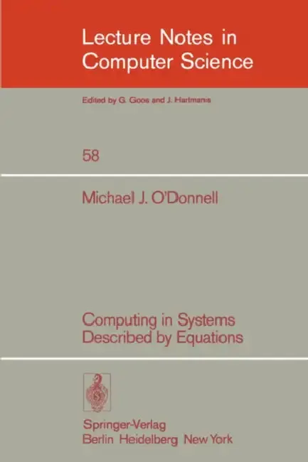 Cover of Computing in Systems Described by Equations