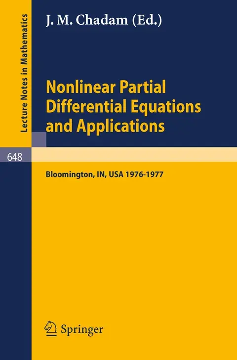 Cover of Nonlinear Partial Differential Equations and Applications