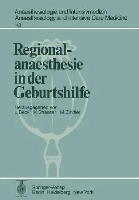 Cover of Regionalanaesthesie in Der Geburtshilfe