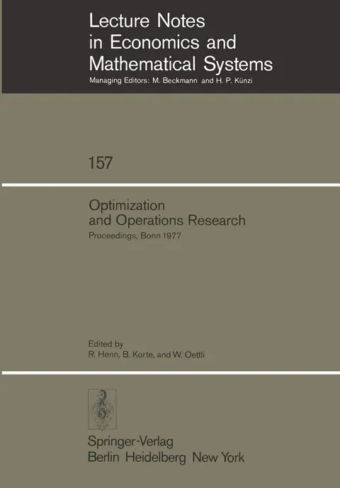 Cover of Optimization and Operations Research