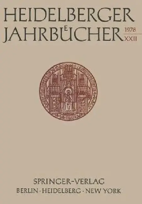 Cover of Heidelberger Jahrbücher