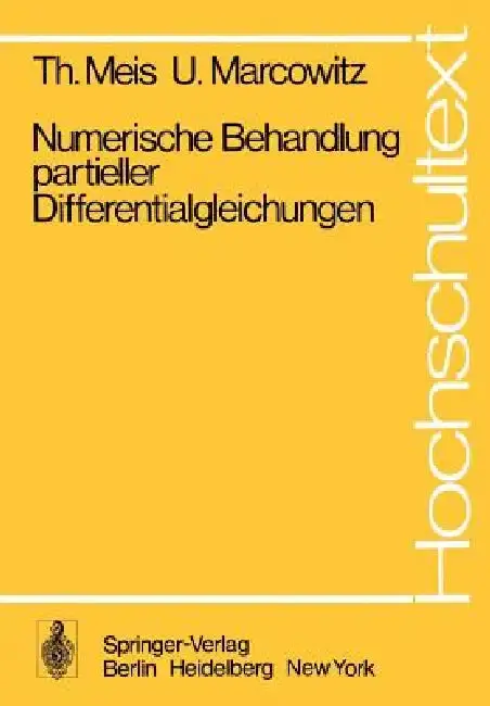 Cover of Numerische Behandlung Partieller Differentialgleichungen