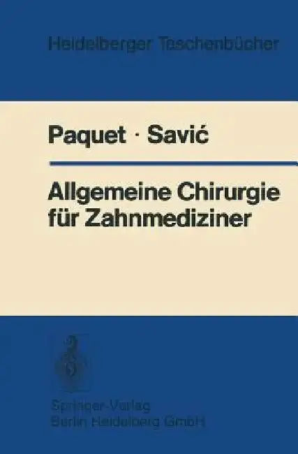 Cover of Allgemeine Chirurgie Für Zahnmediziner