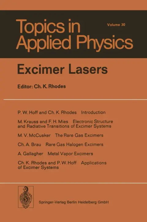 Cover of Excimer Lasers