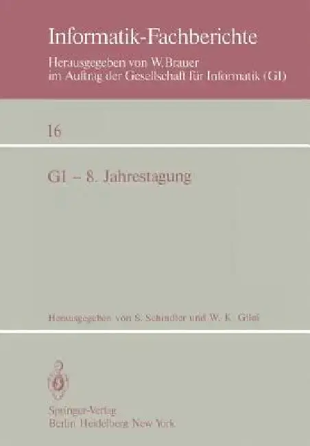 Cover of GI -- 8. Jahrestagung