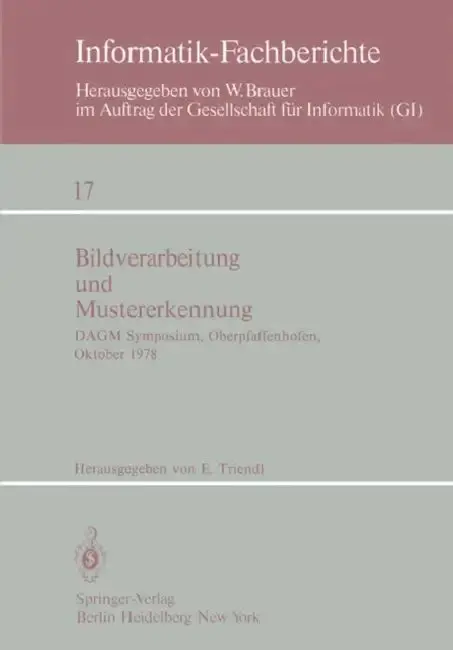 Cover of Bildverarbeitung Und Mustererkennung