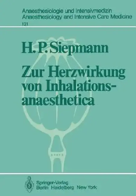 Cover of Zur Herzwirkung Von Inhalationsanaesthetica