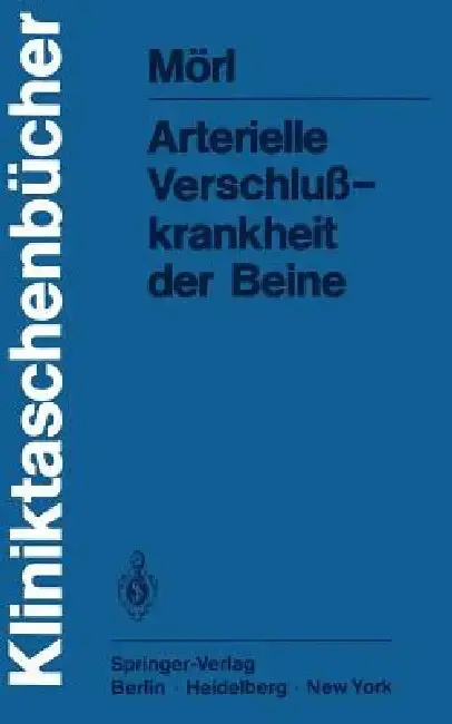 Cover of Arterielle Verschlußkrankheit Der Beine
