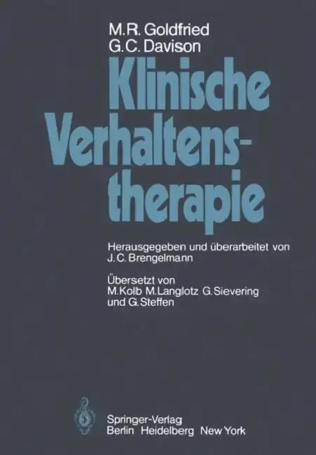 Cover of Klinische Verhaltenstherapie