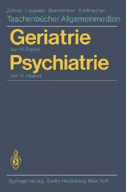 Cover of Geriatrie Psychiatrie
