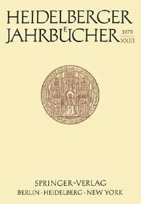 Cover of Heidelberger Jahrbücher