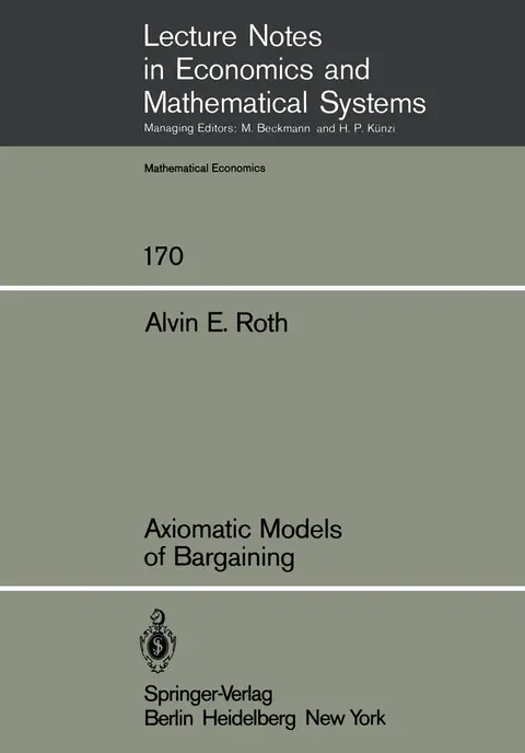 Cover of Axiomatic Models of Bargaining
