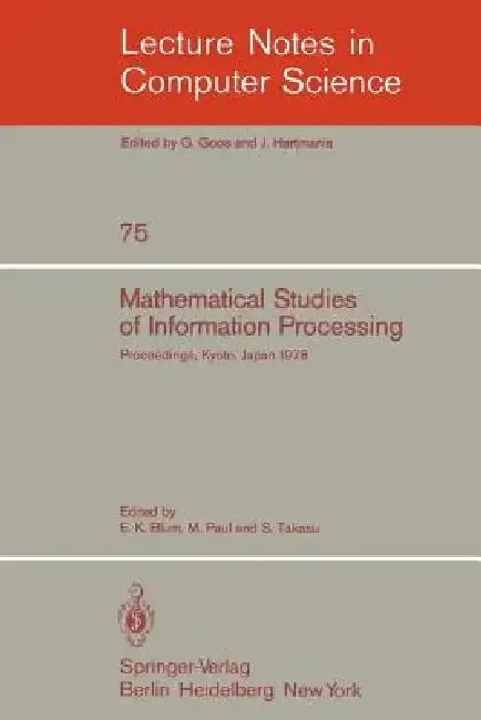 Cover of Mathematical Studies of Information Processing