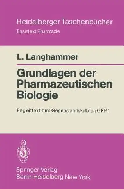 Cover of Grundlagen Der Pharmazeutischen Biologie