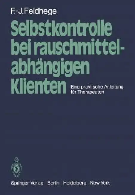Cover of Selbstkontrolle Bei Rauschmittelabhängigen Klienten