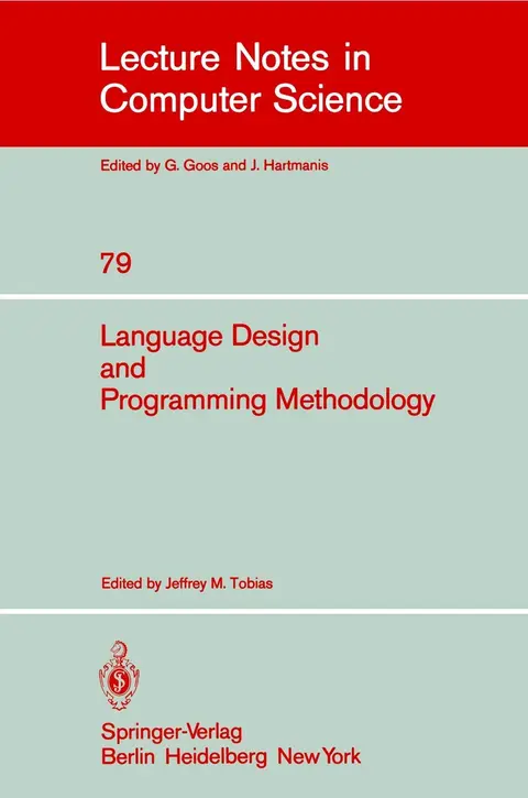 Cover of Language Design and Programming Methodology