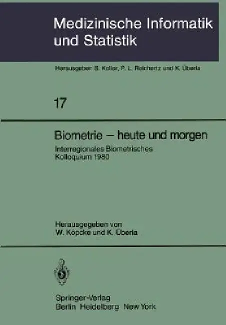 Cover of Biometrie -- Heute Und Morgen