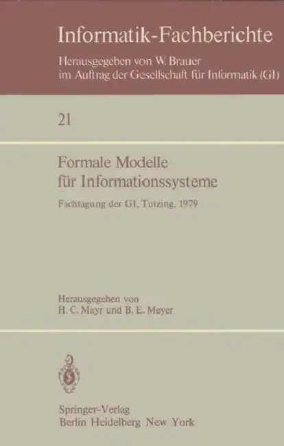 Cover of Formale Modelle Für Informationssysteme