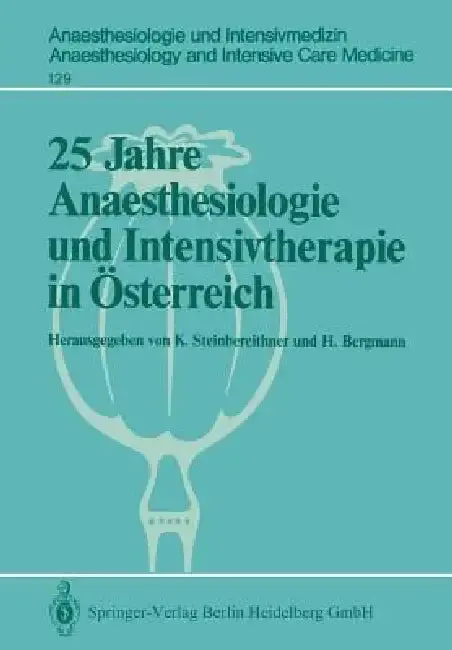 Cover of 25 Jahre Anaesthesiologie Und Intensivtherapie in Österreich