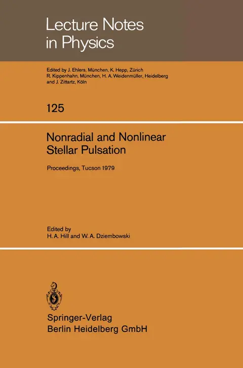 Cover of Nonradial and Nonlinear Stellar Pulsation
