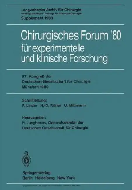 Cover of Chirurgisches Forum'80