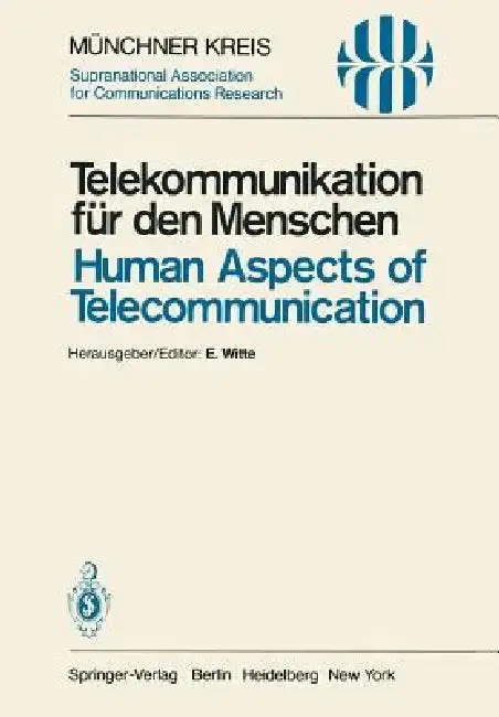 Cover of Telekommunikation Für Den Menschen / Human Aspects of Telecommunication