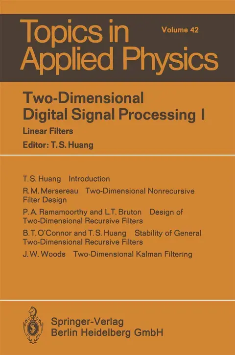 Cover of Two-Dimensional Digital Signal Processing I