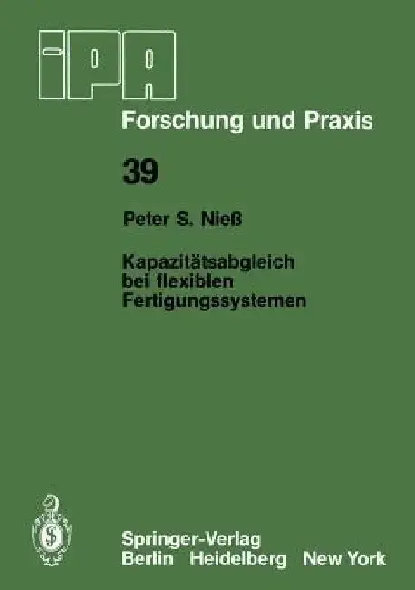 Cover of Kapazitätsabgleich Bei Flexiblen Fertigungssystemen