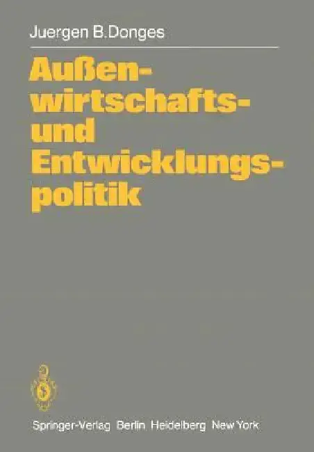 Cover of Außenwirtschafts- Und Entwicklungspolitik