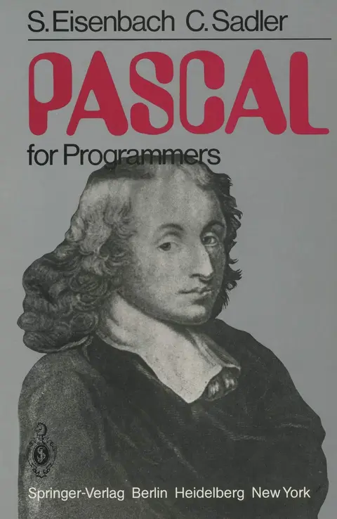 Cover of PASCAL for Programmers