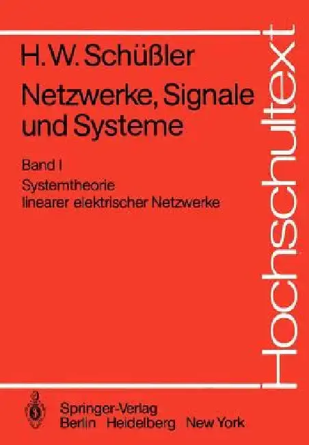 Cover of Netzwerke, Signale Und Systeme