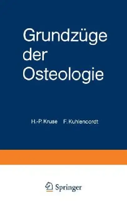 Cover of Grundzüge Der Osteologie
