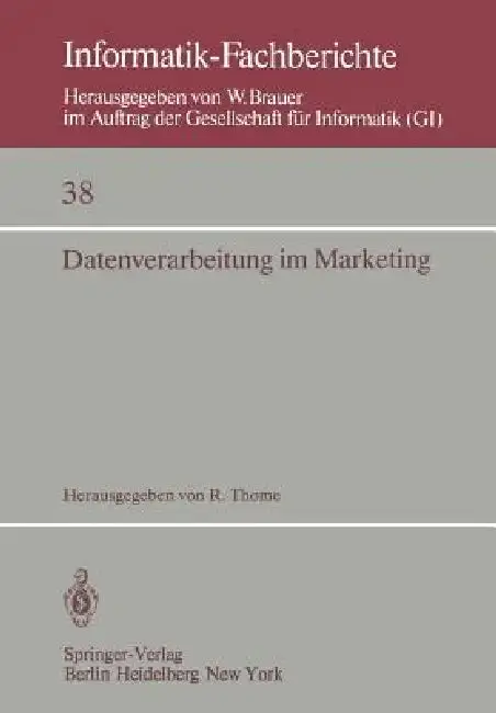 Cover of Datenverarbeitung Im Marketing