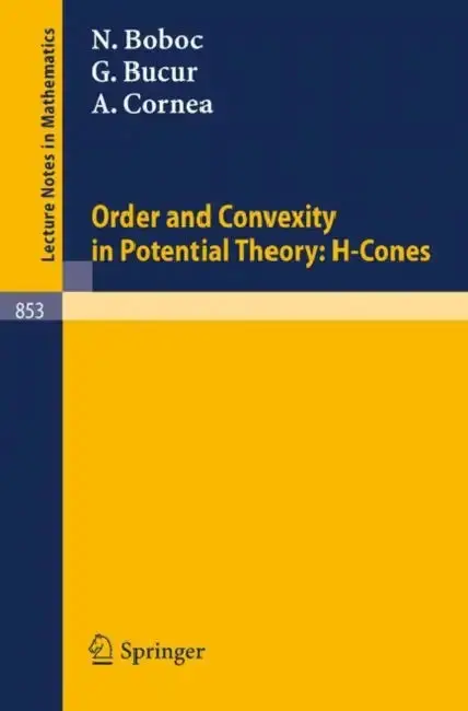 Cover of Order and Convexity in Potential Theory