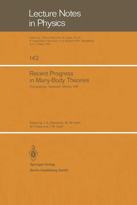 Cover of Recent Progress in Many-Body Theories