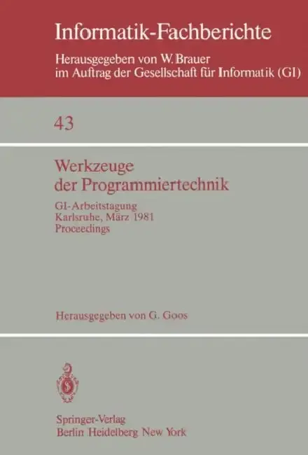 Cover of Werkzeuge Der Programmiertechnik