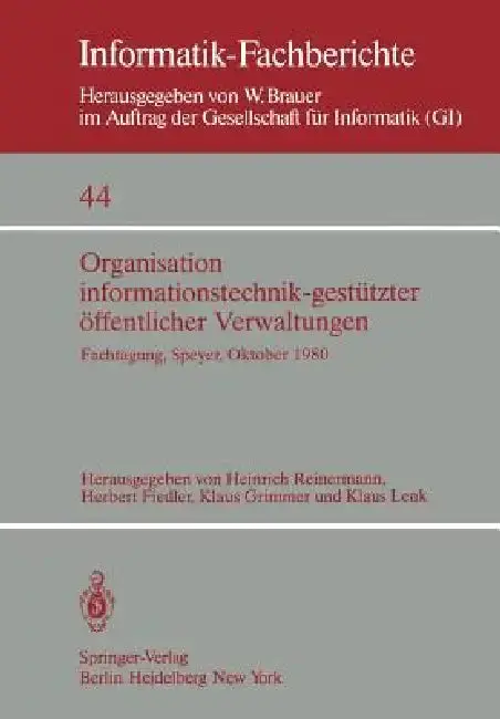 Cover of Organisation Informationstechnik-Gestützter Öffentlicher Verwaltungen