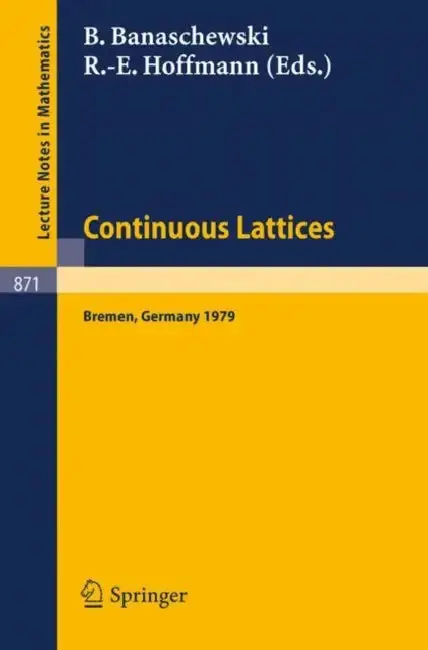 Cover of Continuous Lattices