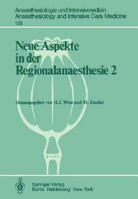 Cover of Neue Aspekte in Der Regionalanaesthesie 2