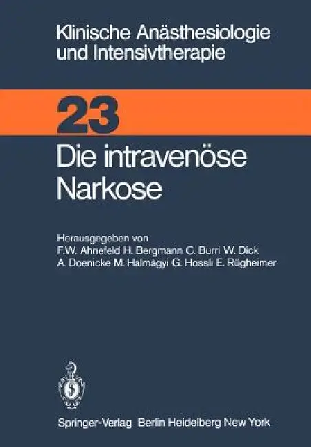 Cover of Die Intravenüse Narkose