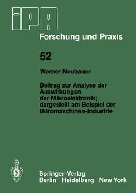 Cover of Beitrag Zur Analyse Der Auswirkungen Der Mikroelektronik;dargestellt Am Beispiel Der Büromaschinen-Industrie
