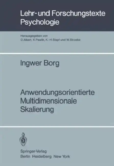 Cover of Anwendungsorientierte Multidimensionale Skalierung