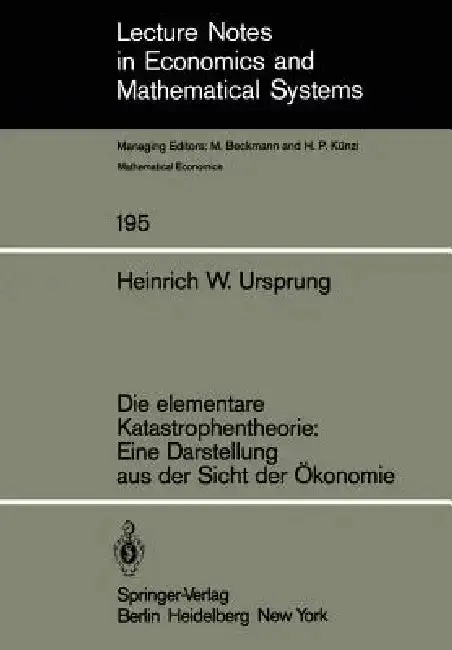 Cover of Die Elementare Katastrophentheorie